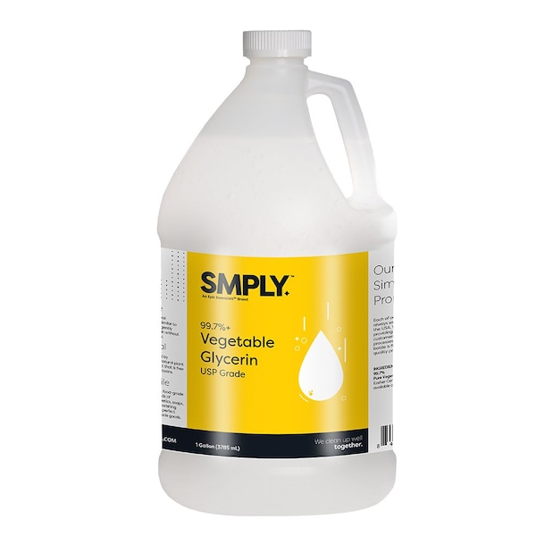 SMPLY. 99.7% Pure USP Vegetable Glycerin - Food Grade - 1 Gallon